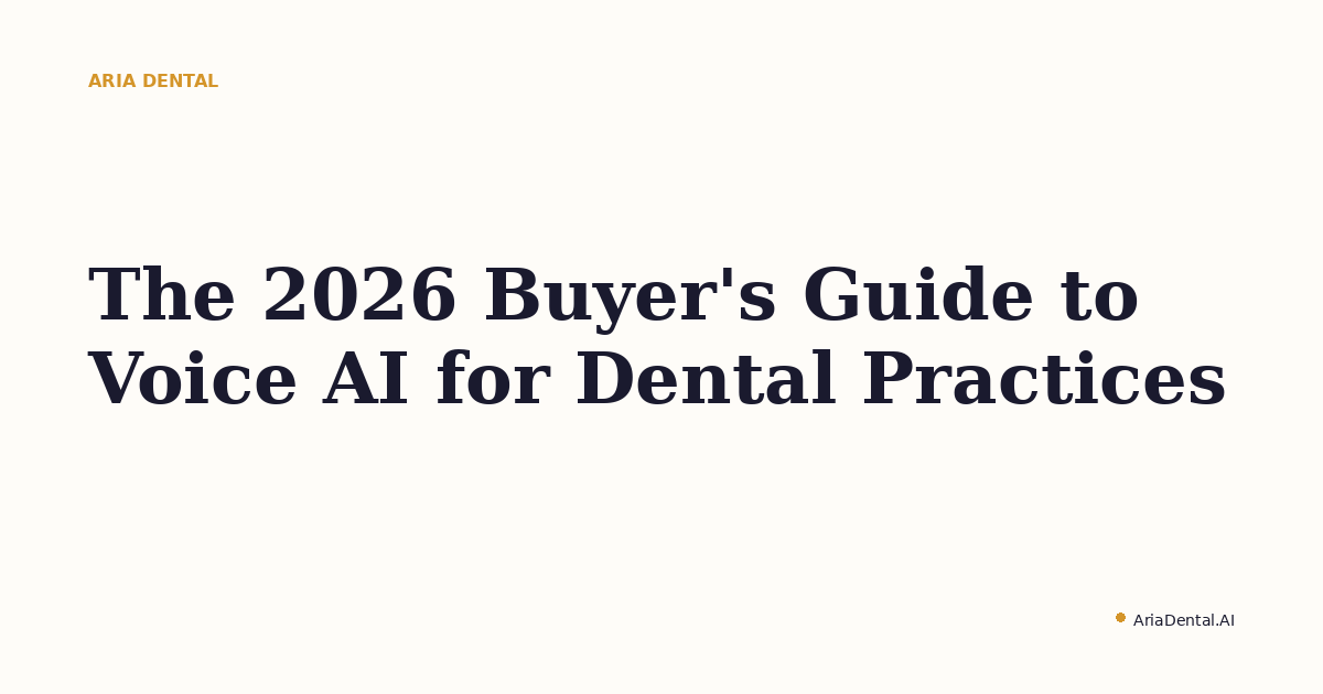 AI dental receptionist guide hero illustration
